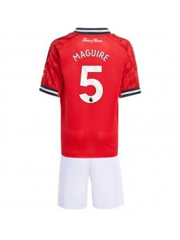 Manchester United Harry Maguire #5 Replika Hemmakläder Barn 2025-26 Kortärmad (+ byxor)